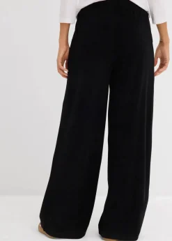 Damen bonprix Hosen|Basics|Jersey Frottee-Hose