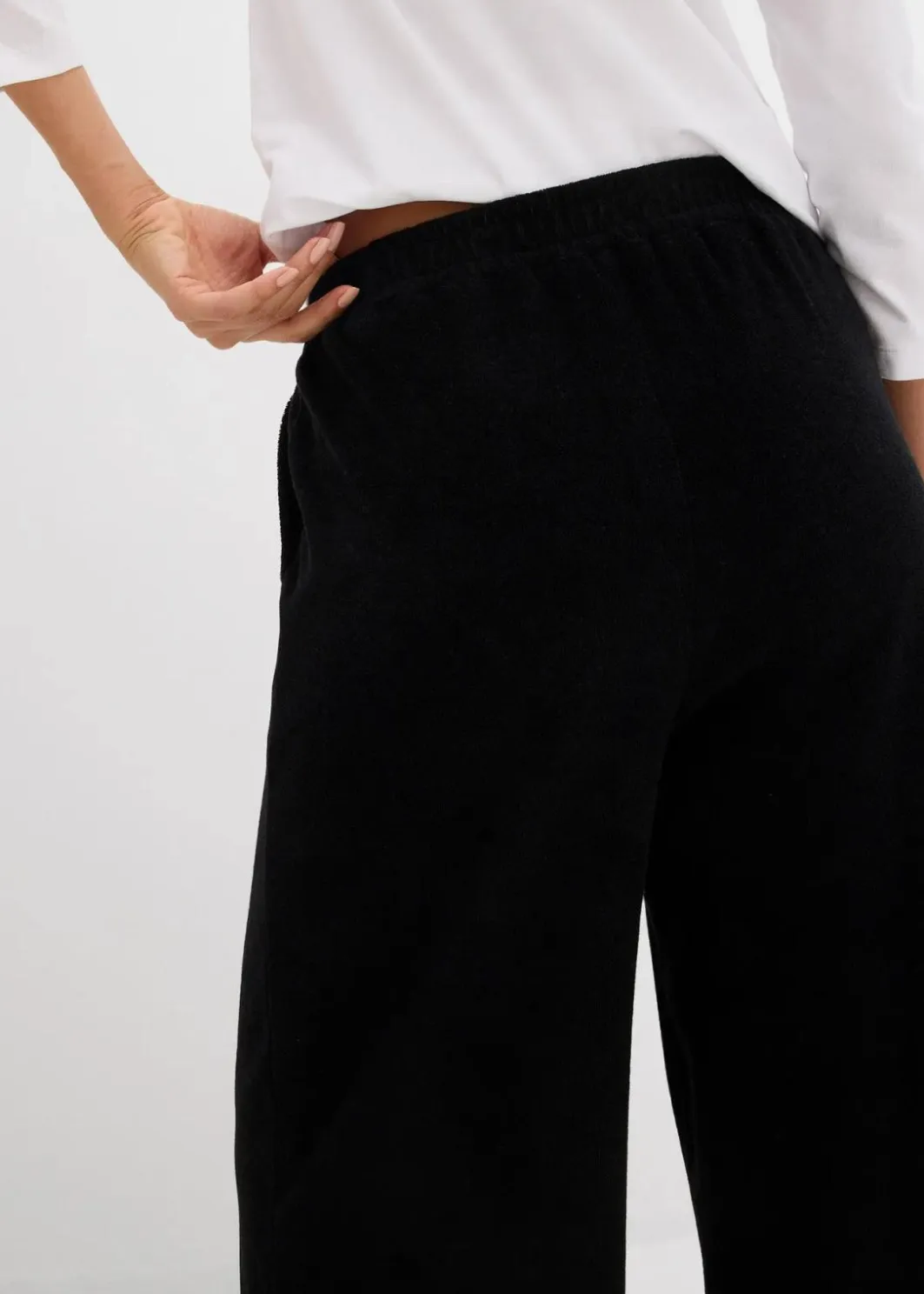 Damen bonprix Hosen|Basics|Jersey Frottee-Hose