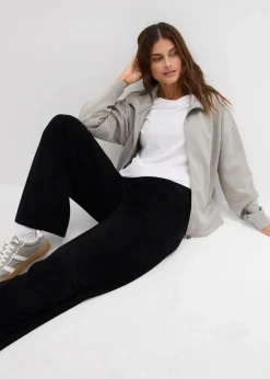 Damen bonprix Hosen|Basics|Jersey Frottee-Hose
