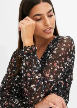 Damen bonprix Bekleidung·Pullover & Strickjacken|Kleider|Jersey Kleid aus Mesh