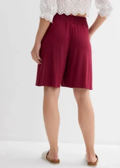 Hot Jersey-Bermuda aus Viskose-Mix Damen Nachhaltigere Materialien|Hosen
