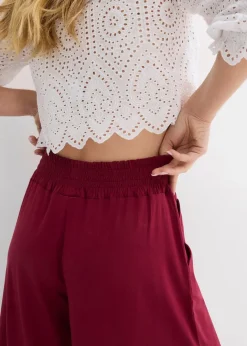 Hot Jersey-Bermuda aus Viskose-Mix Damen Nachhaltigere Materialien|Hosen