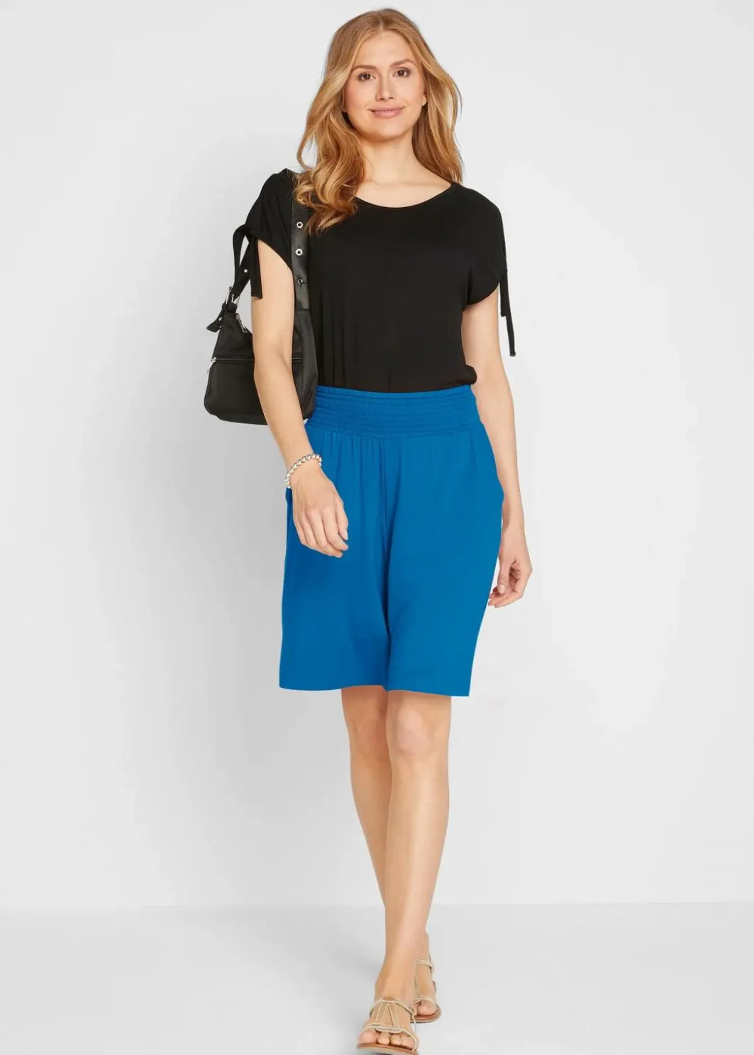 Damen bonprix Nachhaltigere Materialien|Hosen|Jersey-Bermuda aus Viskose-Mix
