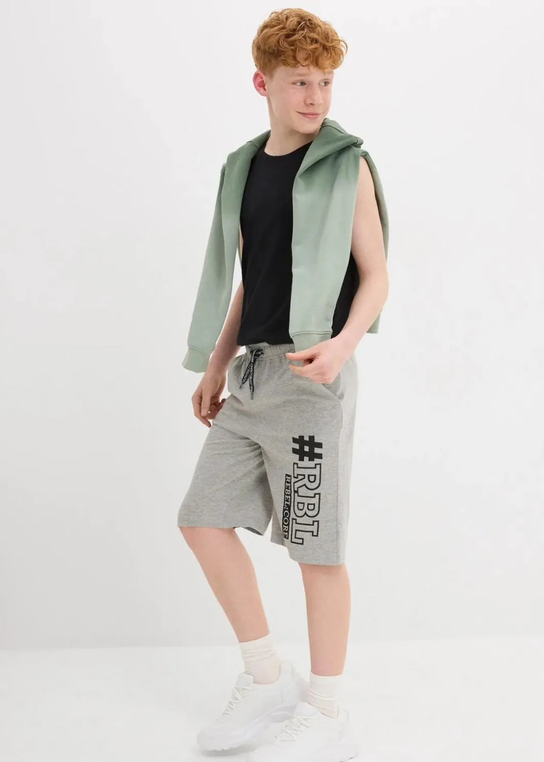 Kinder bonprix Jungen 9-16 Jahre·Mehrfachpacks|Jungen 9-16 Jahre·Shorts|Jersey-Bermuda (2er Pack)