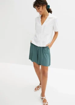 Discount Jersey-Bermuda mit Bequembund Damen Nachhaltigere Materialien|Hosen