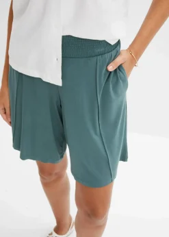 Discount Jersey-Bermuda mit Bequembund Damen Nachhaltigere Materialien|Hosen