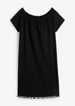 Online Jersey-Carmenkleid aus reiner Baumwolle Damen Kleider