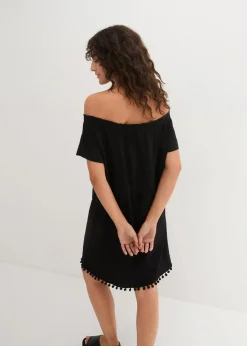 Online Jersey-Carmenkleid aus reiner Baumwolle Damen Kleider