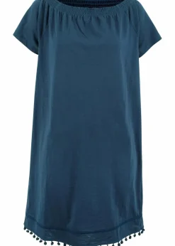 Clearance Jersey-Carmenkleid aus reiner Baumwolle Damen Kleider
