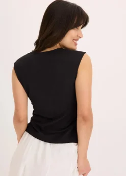 Outlet Jerseycrepe-Shirt in Wickeloptik Damen Shirts & Tops