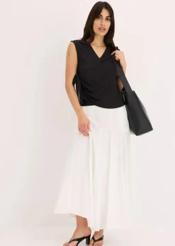 Outlet Jerseycrepe-Shirt in Wickeloptik Damen Shirts & Tops
