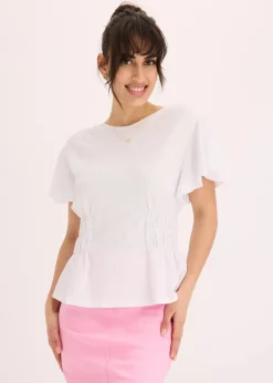 Damen bonprix Shirts & Tops|Jerseycrepe-Shirt mit Smock