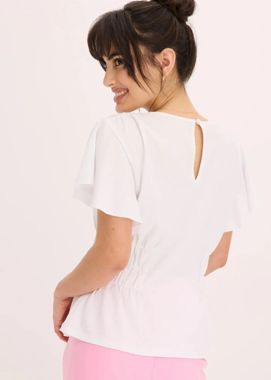 Damen bonprix Shirts & Tops|Jerseycrepe-Shirt mit Smock