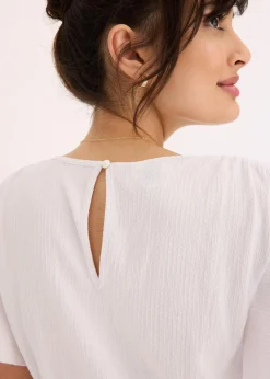 Damen bonprix Shirts & Tops|Jerseycrepe-Shirt mit Smock