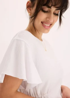 Damen bonprix Shirts & Tops|Jerseycrepe-Shirt mit Smock