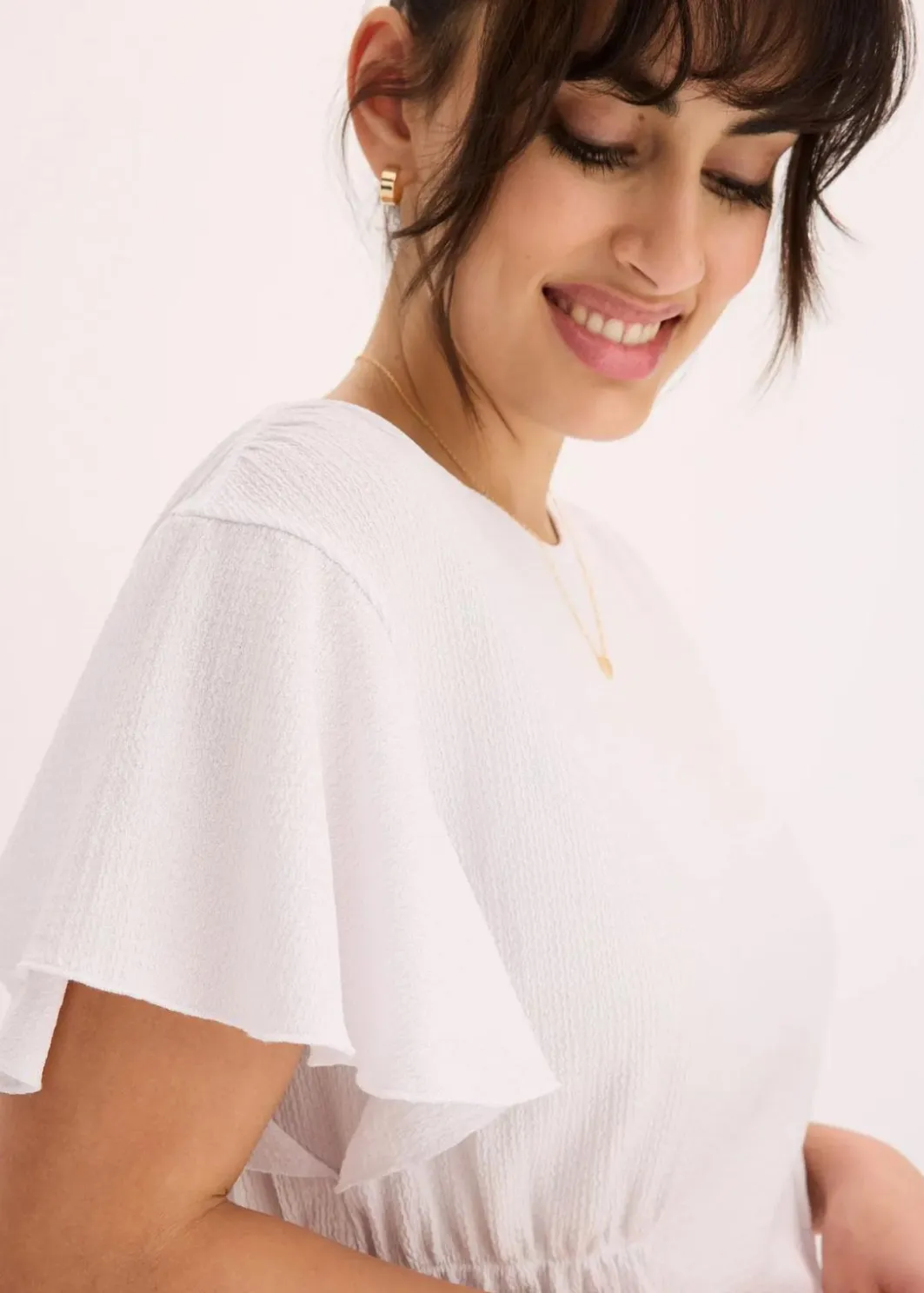 Damen bonprix Shirts & Tops|Jerseycrepe-Shirt mit Smock