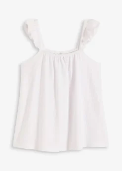 Damen bonprix Shirts & Tops|Jerseycrepe-Top mit Volant-Träger