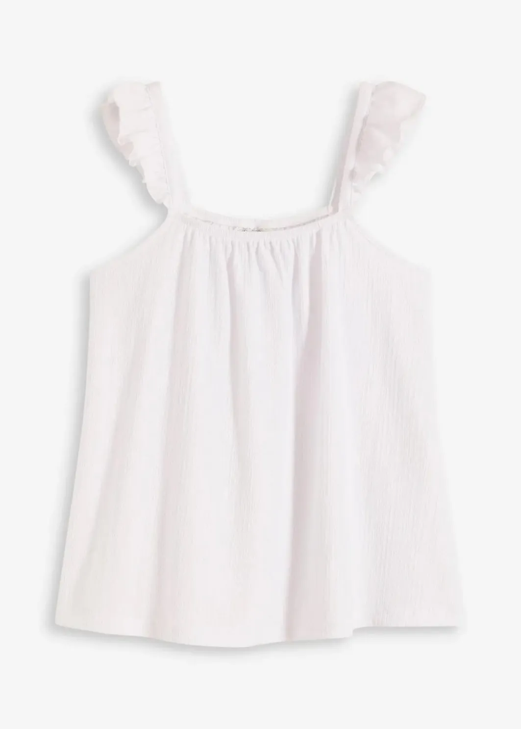 Damen bonprix Shirts & Tops|Jerseycrepe-Top mit Volant-Träger
