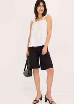 Damen bonprix Shirts & Tops|Jerseycrepe-Top mit Volant-Träger