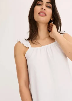 Damen bonprix Shirts & Tops|Jerseycrepe-Top mit Volant-Träger