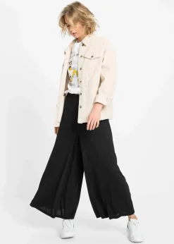 Hot Jersey-Culotte mit weitem Bein Damen Bekleidung·Kleider|Hosen