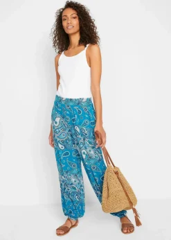 Outlet Jersey-Haremshose aus fließendem Viskose-Mix Damen Hosen|Bekleidung·Kleider
