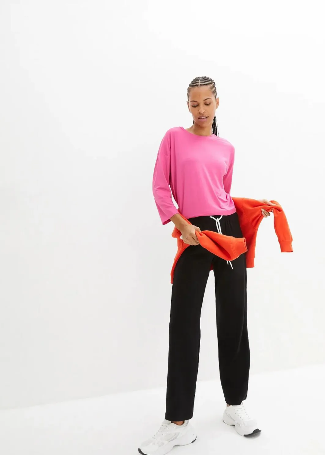 Damen bonprix Bekleidung·Röcke|Bekleidung·Kleider|Jersey-Hose aus Baumwolle mit Stretch