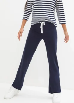 Damen bonprix Hosen|Basics|Jersey-Hose aus Baumwolle mit Stretch