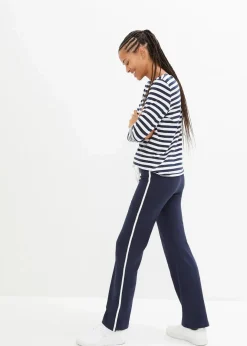 Damen bonprix Hosen|Basics|Jersey-Hose aus Baumwolle mit Stretch