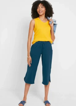 Damen bonprix Hosen|Jersey-Hose aus Baumwoll-Mix