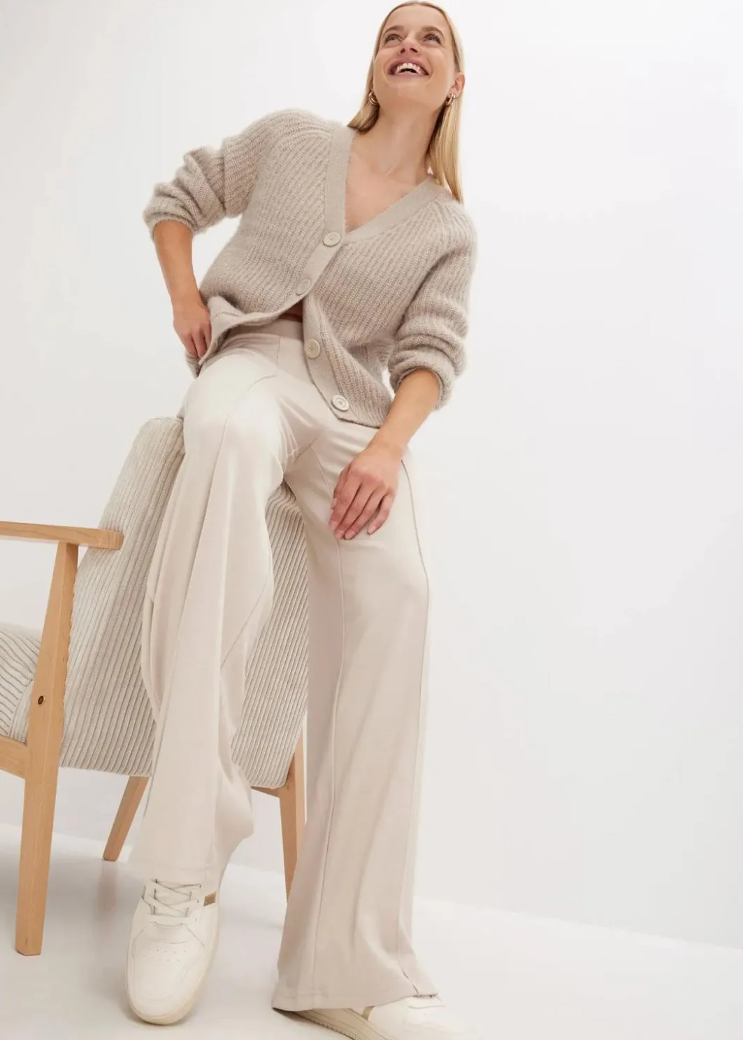 Jersey-Hose aus bequemen Punto di Roma Damen Hosen|Sweat