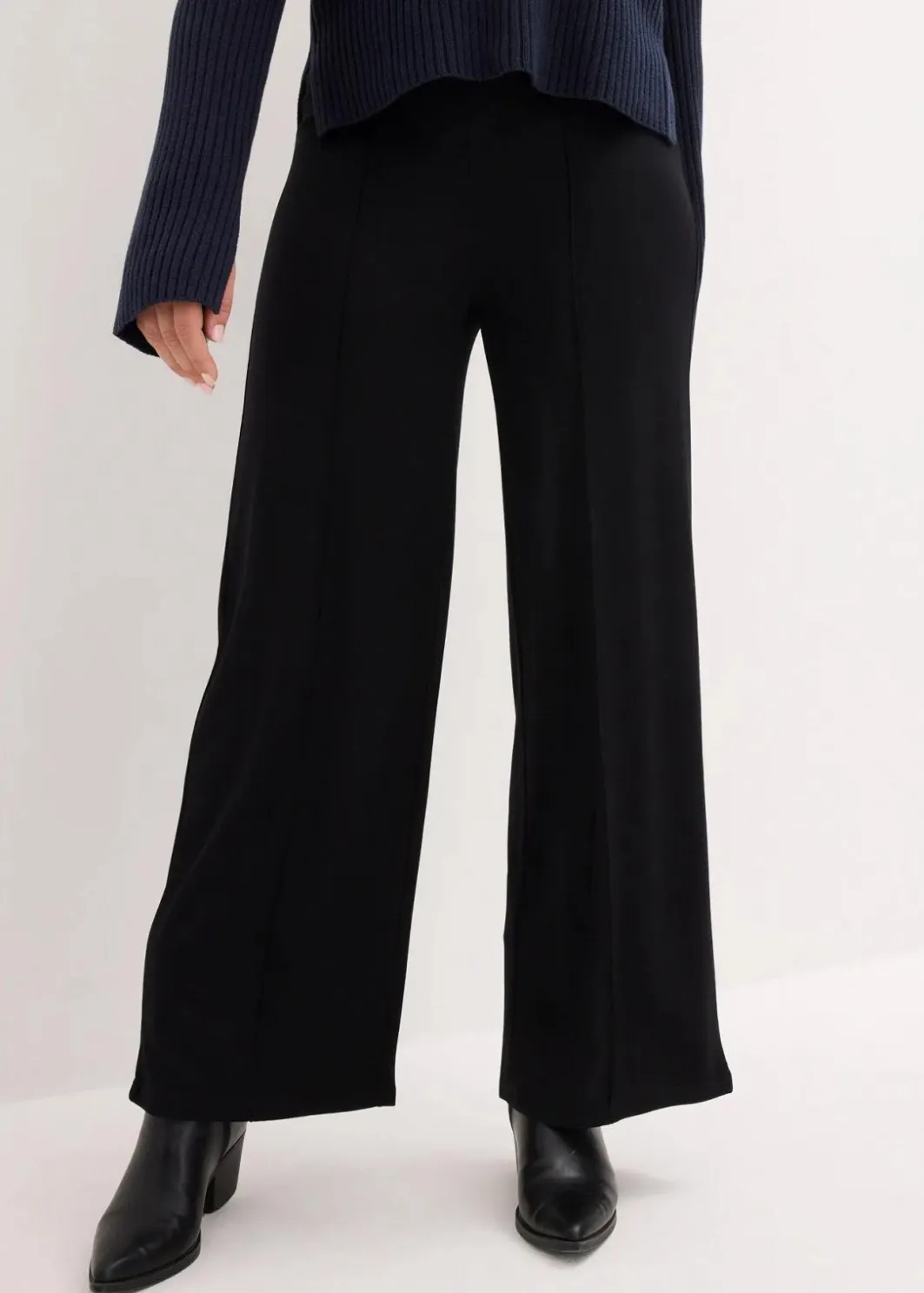 Damen bonprix Bekleidung·Blusen & Tuniken|Bekleidung·Kleider|Jersey-Hose aus bequemen Punto di Roma