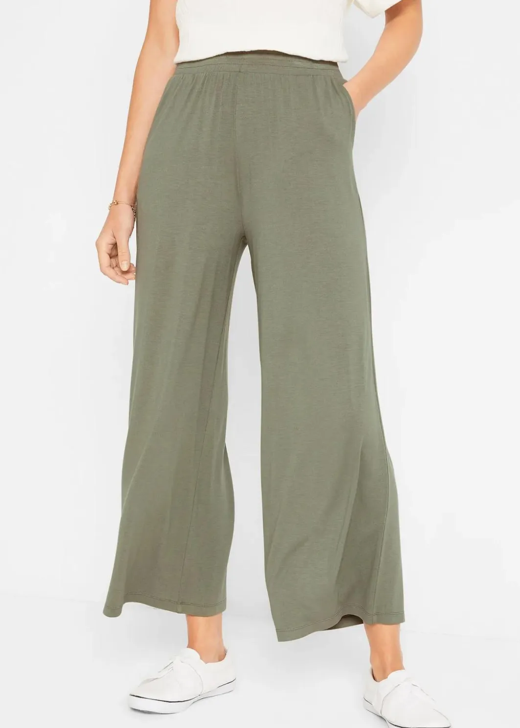 Clearance Jersey-Hose aus fließendem Viskose-Mix, 7-8-Länge Damen Hosen|Nachhaltigere Materialien