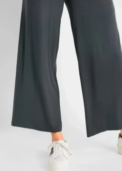 Damen bonprix Hosen|Nachhaltigere Materialien|Jersey-Hose aus fließendem Viskose-Mix, 7-8-Länge