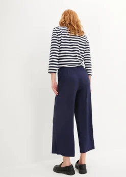 Damen bonprix Hosen|Nachhaltigere Materialien|Jersey-Hose aus fließendem Viskose-Mix, 7-8-Länge