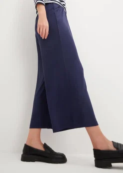 Damen bonprix Hosen|Nachhaltigere Materialien|Jersey-Hose aus fließendem Viskose-Mix, 7-8-Länge