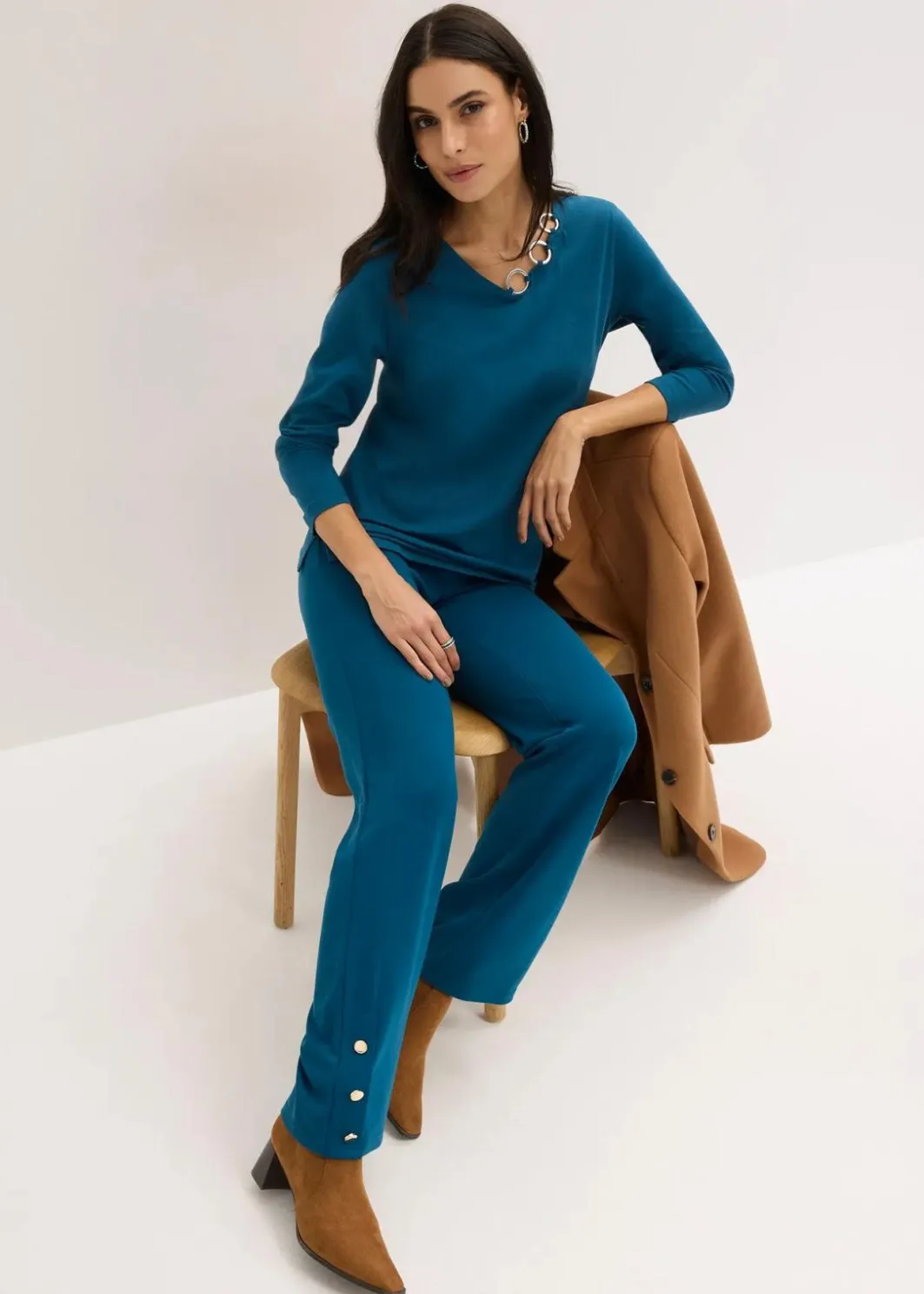 New Jersey-Hose aus Punto di Roma Damen Bekleidung·Kleider|Hosen