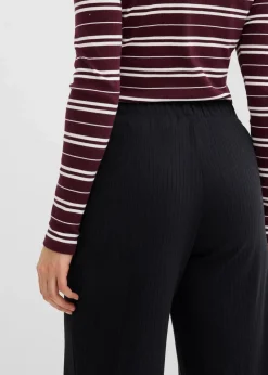 Damen bonprix Bekleidung·Kleider|Hosen|Jersey-Hose aus Rippe (2er Pack)