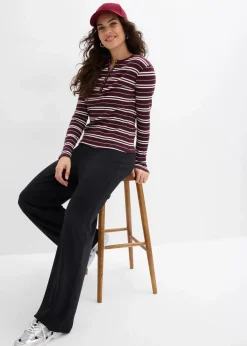 Damen bonprix Bekleidung·Kleider|Hosen|Jersey-Hose aus Rippe (2er Pack)