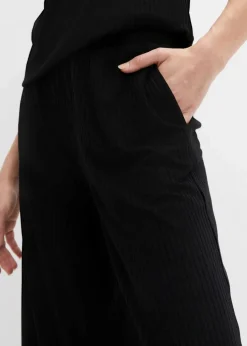 Clearance Jersey-Hose aus Rippe mit Bequembund Damen Bekleidung·Kleider|Hosen
