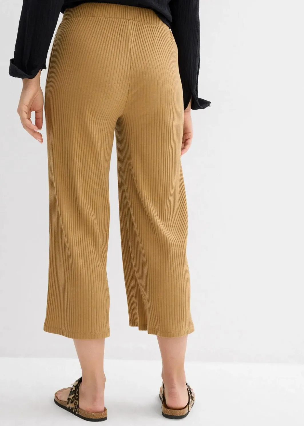 Damen bonprix Hosen|Bekleidung·Kleider|Jersey-Hose aus Rippe mit Bequembund