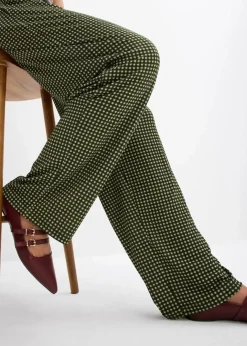 Damen bonprix Bekleidung·Kleider|Hosen|Jersey-Hose aus strukturiertem Crêpe