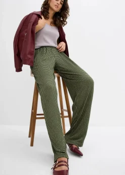 Damen bonprix Bekleidung·Kleider|Hosen|Jersey-Hose aus strukturiertem Crêpe