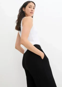 Damen bonprix Bekleidung·Kleider|Hosen|Jersey-Hose aus Strukturmaterial