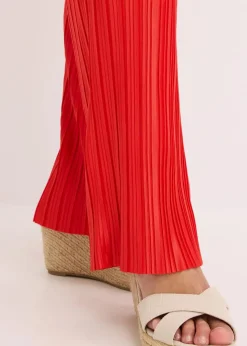 Damen bonprix Hosen|Bekleidung·Kleider|Jersey-Hose mit Plissee