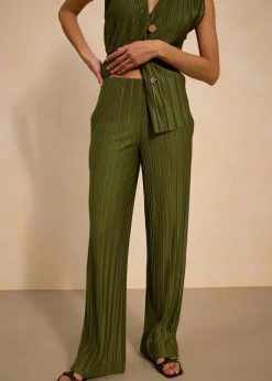 Damen bonprix Bekleidung·Kleider|Hosen|Jersey-Hose mit Plissee
