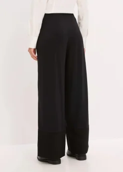 Damen bonprix Bekleidung·Kleider|Hosen|Jersey-Hose mit Satinbesätzen