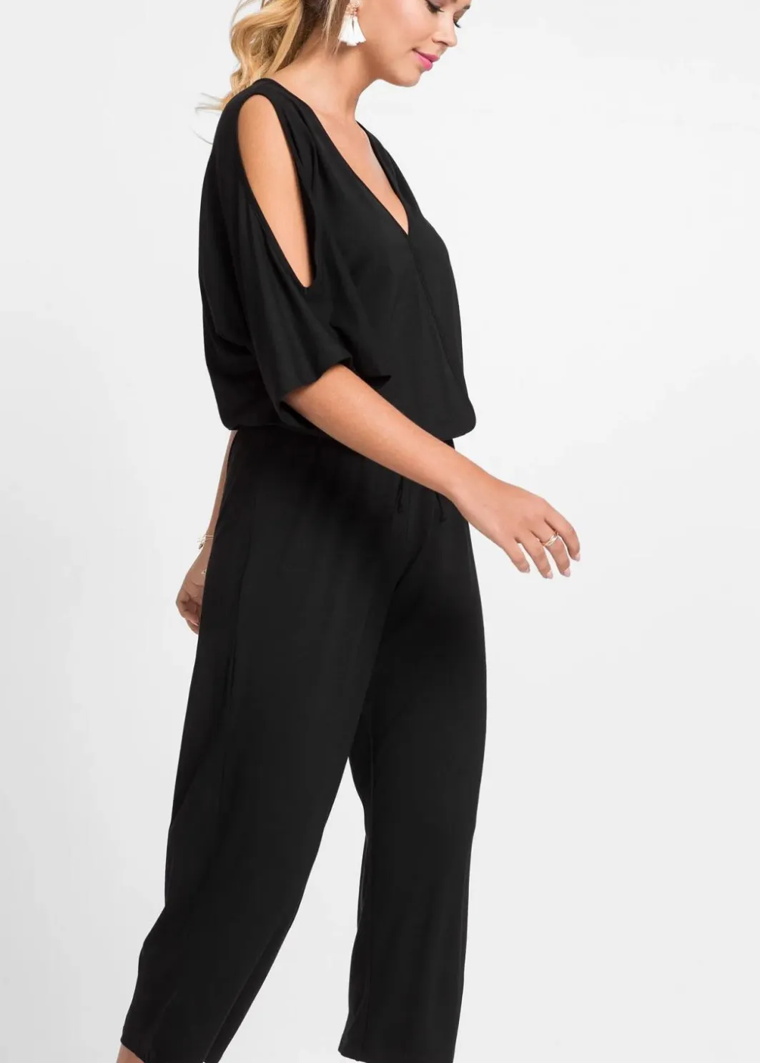 Discount Jersey-Jumpsuit aus fließender Viskose Damen Bekleidung·Homewear|Jumpsuits