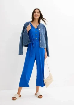 Damen bonprix Jumpsuits|Bekleidung·Homewear|Jersey-Jumpsuit aus Viskose-Mix