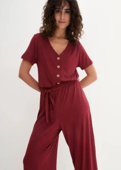 Sale Jersey-Jumpsuit aus Viskose-Mix Damen Jumpsuits|Bekleidung·Homewear